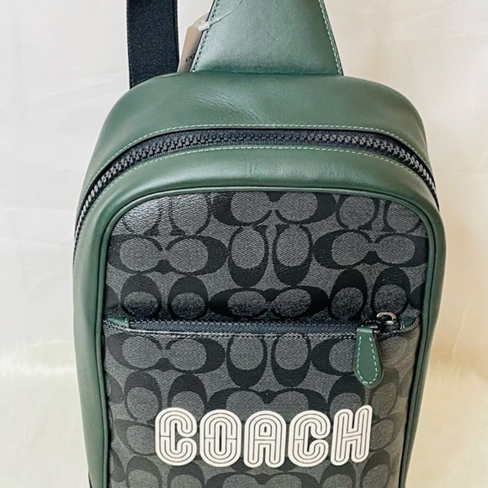 NWT Coach Westway backpack in Colorblock Signature Canvas with Coach Patch Sling - Picture 5 of 14